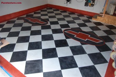 Chevy Logo Garage Floor    